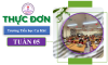 Thực đơn tuần 5 từ ngày 06/10 đến ngày 10/10/2025