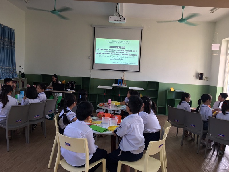 Sáng ngày 14/10/2022. trường tiểu học Cự Khê thực hiện chuyên đề mĩ thuật